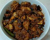 A picture of step 7 of Mutton masala fry.