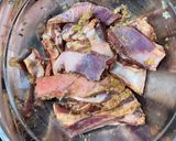 A picture of step 3 of Pan fry breast of lamb.
