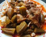 صورة لخطوة 6 من وصفة بامية باللحمة 🍖 ثرود بالطريقة الديرية 😋