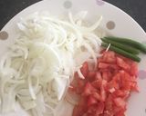 A picture of step 2 of Bhindi Masala (okra Masala).