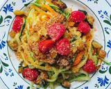 A picture of step 3 of Zucchini Spaghetti...Full of Flavor.