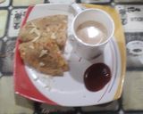 A picture of step 4 of Omelette wrap.