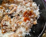 A picture of step 4 of Leftover Fried Chicken on Rice.