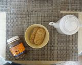 A picture of step 1 of Weetabix breakfast cereal.