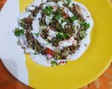 A picture of step 1 of Curd sprouts chaat.