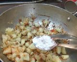 A picture of step 4 of Falahari aloo.
