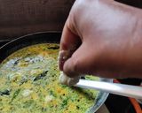 A picture of step 8 of Chattisgarh special Dubaki kadi.