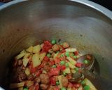 A picture of step 3 of Peas Biryani.