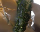 A picture of step 3 of Steamed Fish in green gravy.