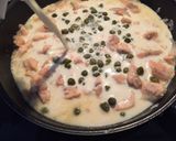Foto del paso 4 de la receta Espaguetis con trucha asalmonada y alcaparras