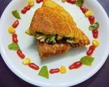 A picture of step 4 of Cheese Corn Dosa Sandwich.