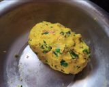 A picture of step 2 of Cornmeal Dhokla.
