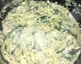 A picture of step 3 of Basil pesto chicken pasta.