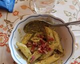 Pesztós tejszínes penne recept fázis 3 fotója