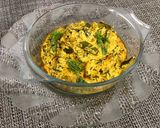 A picture of step 11 of Dahi Bhindi.