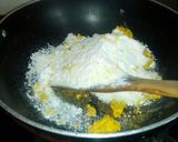A picture of step 2 of Orange burfi.