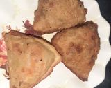 A picture of step 1 of Samosa chat.