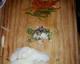 Foto del paso 1 de la receta: Fideos con vegetales y calamar a la crema! Fácil y rápido