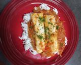 A picture of step 6 of Hake in Spanish Sauce.
