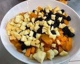 Une image de l'étape 16 de Salade de melon et fruits du jardin au jus d’agrumes.