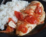 Foto del paso 17 de la receta: Filete de Merluza en Salsa de Tomate, Ajo y Albahaca