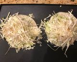 A picture of step 8 of Hiroshima-style Okonomiyaki (Basic).