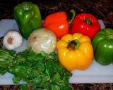 A picture of step 1 of Mike's Smoked Fajita Wraps.