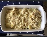 Une image de l'étape 4 de Gratin de panais au colin.