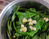 A picture of step 1 of Spinach Beets Ravioli with Minced Mushroom in Bachmel Sauce.