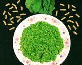 A picture of step 7 of Pasta in green sauce.