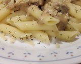 Foto del paso 5 de la receta: Penne Rigatti con lomo de cerdo en salsa blanca