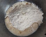 A picture of step 2 of Atta ladoo.