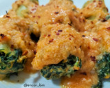 Foto del paso 7 de la receta: Canelones de espinacas y bacalao con salsa de langostinos
