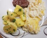 Marha steak besamelles spárgával, sajttal felül sütve recept fázis 8 fotója
