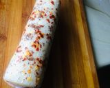 A picture of step 3 of Carrot sushi roll.