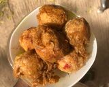 A picture of step 8 of Yam balls.