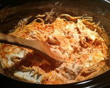 A picture of step 4 of Cheesy Crockpot Buffalo Chicken Dip.