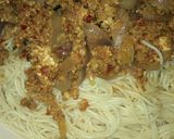 A picture of step 10 of Sphagetti wit egg souce.
