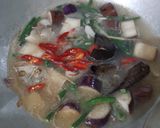 Foto langkah ke 4 dari resep Santan Terong Kacang Panjang Ikan Asin.