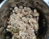 A picture of step 13 of Shahi lauki ke kofte with plain rice.