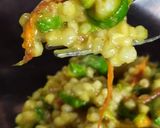 Foto del passaggio 4 della ricetta Grano saraceno con fiori di zucca e i suoi zucchini in tempura