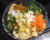 A picture of step 2 of Chickpea Patty Burger (Chole Patty Burger).