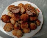 Hình bước làm 4 của món Nấm hương nhồi thịt chiên xù