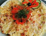 Pas rețetă Omletă cu șuncă 3 fotografie