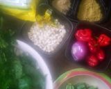 A picture of step 1 of Semovita with ewedu + okro.