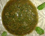 A picture of step 2 of Anar Dana pudina chutney.