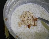 A picture of step 6 of Sago jaggery pudding with parpul rice ball.