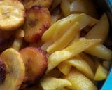 A picture of step 1 of Plantain with chips.