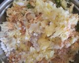 A picture of step 2 of Sabudana vada.