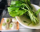 Hình bước làm 1 của món Củ cải hầm thịt bằm